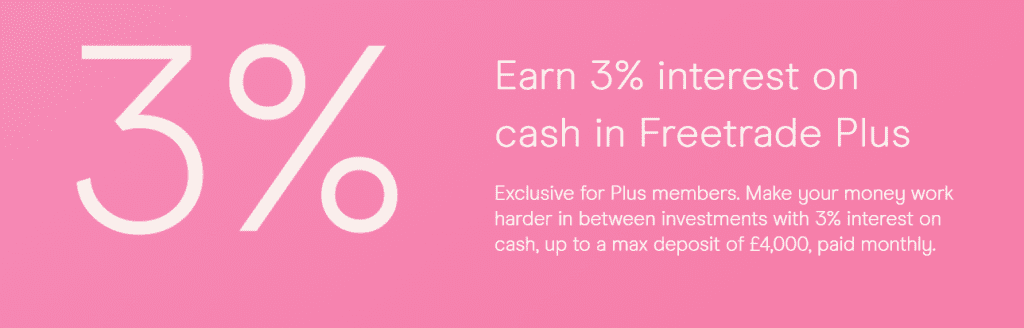 freetrade plus 3% interest